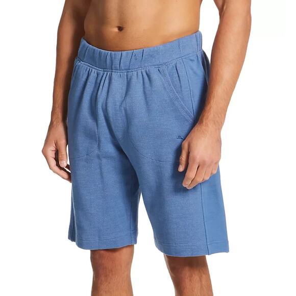 Tommy Bahama French Terry Knit Jam Shorts Drawstring Heather Blue Men's Size XL - Picture 13 of 14